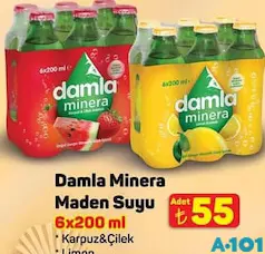 DAMLA MİNERA MADEN SUYU 6X200 ML DAMLA MİNERA MADEN SUYU 6X200 ML